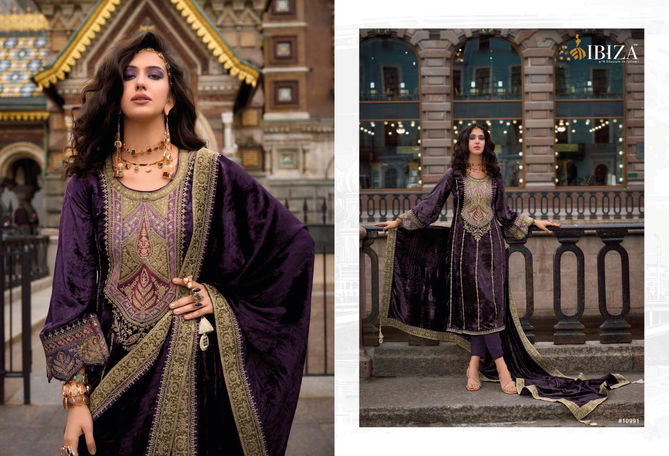 Arasik By Ibiza Embroidery Viscose Velvet Salwar Kameez Wholesale Price In Surat